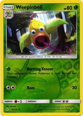 Unbroken Bonds Weepinbell #14/214 reverse holo